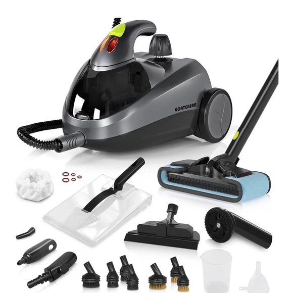 Gray Steam Cleaner with Accessories